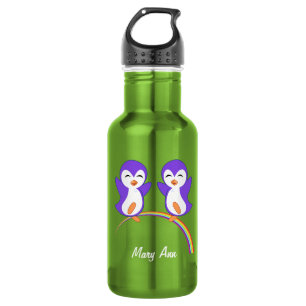 Niedlicher Lila Pinguin Trinkflasche