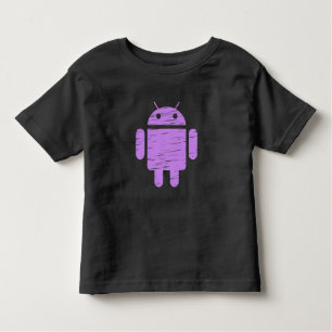 Niedlicher Lila Roboter Kleinkind T-shirt