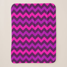 Niedlicher Lila Rosa Chevrons Kleiner Sherpa-Decke Sherpadecke