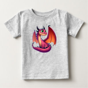 Niedlicher lila/roter Cartoon Baby T-shirt