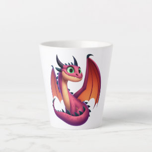 Niedlicher lila/roter Cartoon Milchtasse