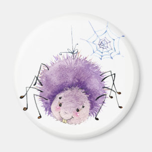 Niedlicher lila Spinnenmagnet Magnet