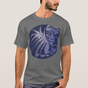 Niedlicher Lila Tabby Kunstgewerbe T-Shirt