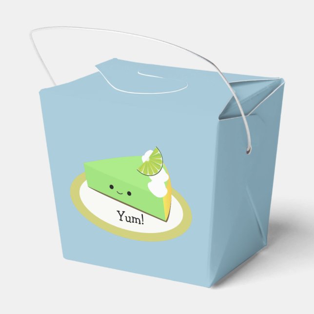 Niedlicher Limoner Kuchen Geschenkschachtel (Rückseite)