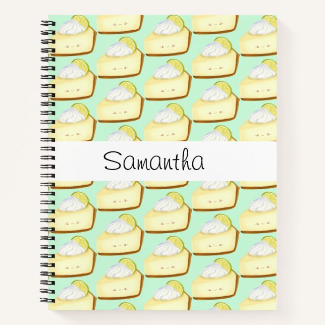 Niedlicher Limoner Kuchen Notizbuch (Vorderseite)