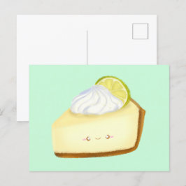 Niedlicher Limoner Kuchen Postkarte