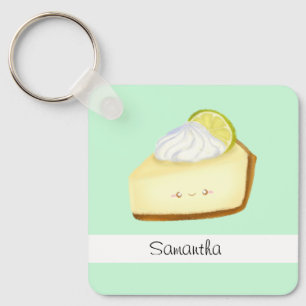 Niedlicher Limoner Kuchen Schlüsselanhänger