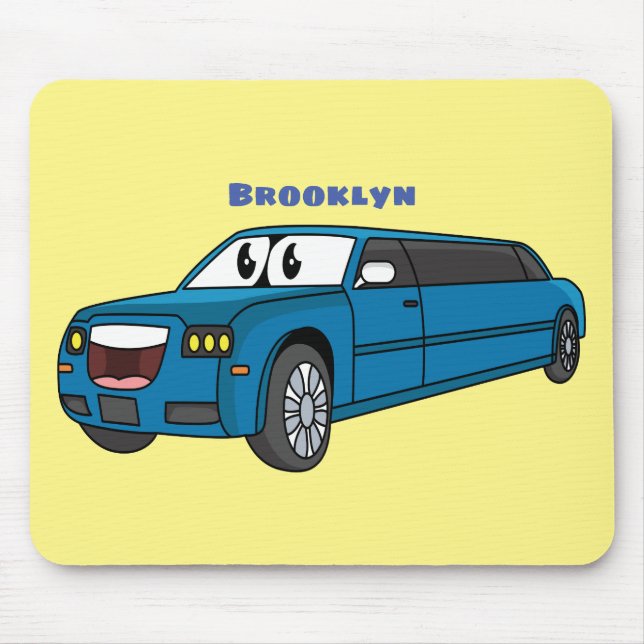 Niedlicher Limousinen-Cartoon Mousepad (Vorne)