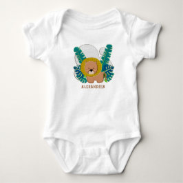 Niedlicher Lion Animal Jungle Safari Zoo Personali Baby Strampler