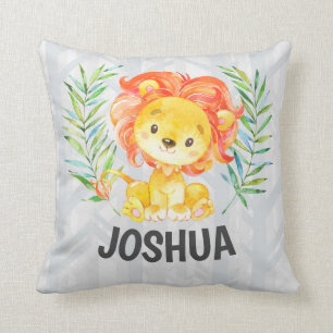 Niedlicher Lion Boy Personalisiertes Kinderzimmer Kissen