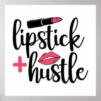 niedlicher Lippenstift-Wortart-Make-up-Künstler Po