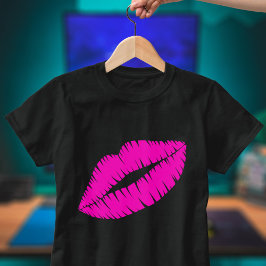 Niedlicher Lipstick Kiss Hot Pink Lips T - Shirt