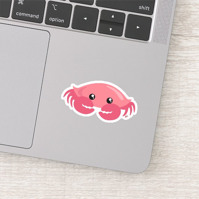 Niedlicher Little Crab, kundenspezifisch geschnitt Aufkleber (Detail)