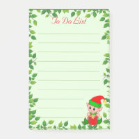 Niedlicher Little Elf & Green Leaf Rahmen auf grün