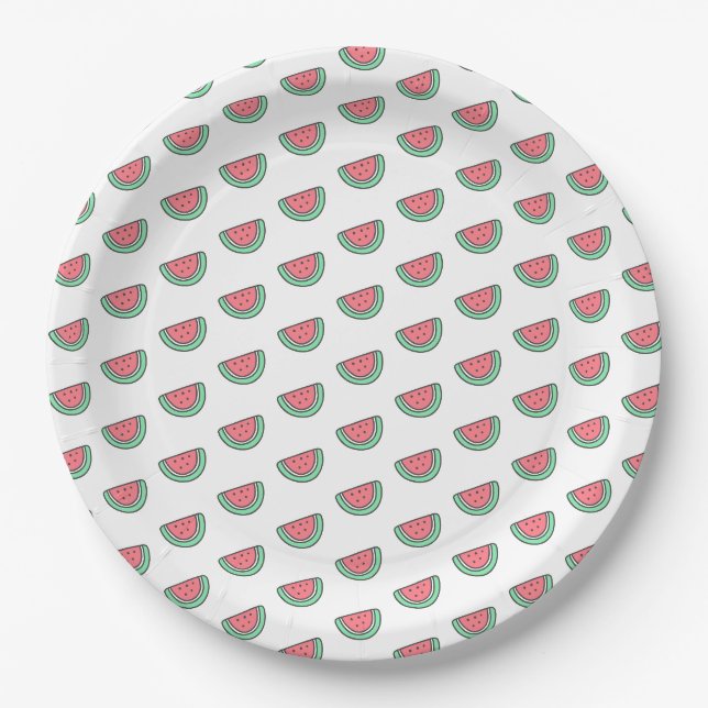 Niedlicher Little Water Melon Muster Kindergeburts Pappteller (Vorderseite)