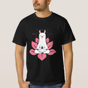 Niedlicher Llama Doing Yoga Llamaste Namaste Funny T-Shirt
