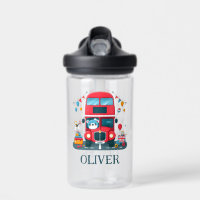 Niedlicher London Double Deck Bus und Teddy Bear