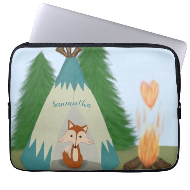Niedlicher Lone Fox Laptopschutzhülle (Vorderseite)