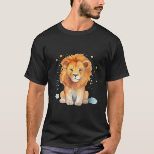 Niedlicher Löwe  Löwe Retro Art T-Shirt
