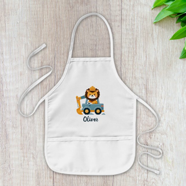 Niedlicher Löwenbagger Kinderschürze (Von Creator hochgeladen)
