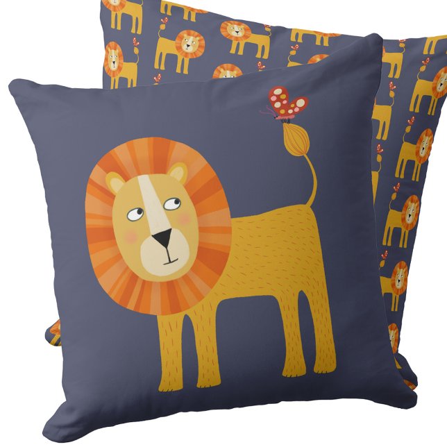 Niedlicher Löwenkopf Kissen (Fun lion reversible throw pillow)