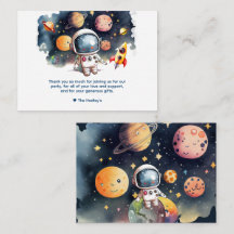 Niedlicher Luftraum Astronaut Dankeschön Karte