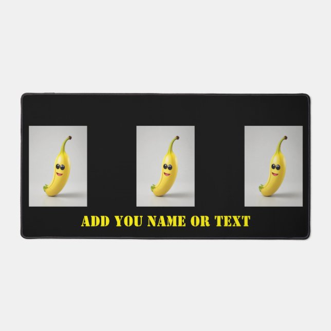 niedlicher, lustiger Bananenbeschauk Schreibtischunterlage (Vorderseite)