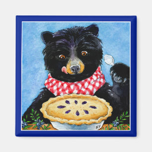 Niedlicher, lustiger Bärenkuchen-Magnet Magnet