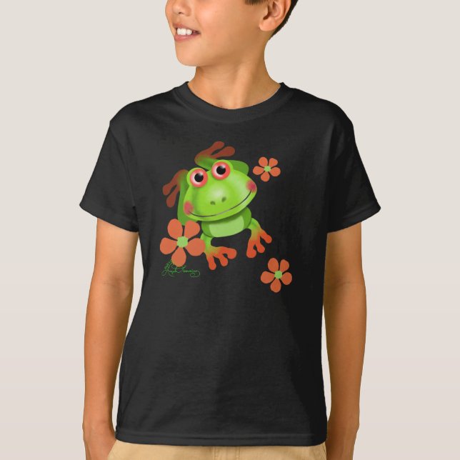 Niedlicher lustiger Baum-Frosch T-Shirt (Vorderseite)