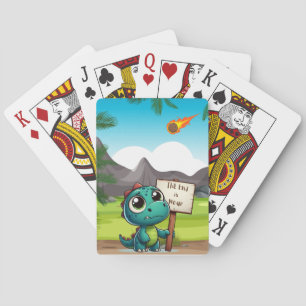 niedlicher, lustiger Dinosaurier Spielkarten