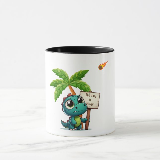 niedlicher, lustiger Dinosaurier Tasse (Zentrum)