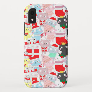 Niedlicher lustiger festlicher Katzen-Cartoon Case-Mate iPhone Hülle