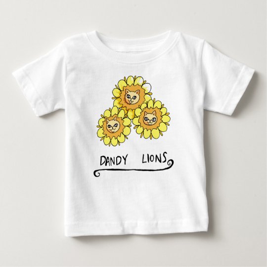 Niedlicher lustiger geckiger Löwe, der Baby-Shirt Baby T-shirt