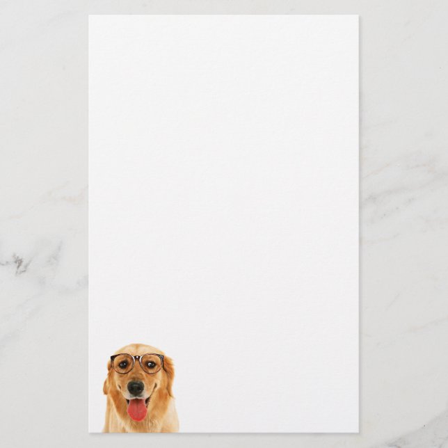 Niedlicher lustiger Golden Retriever Briefpapier (Vorderseite)