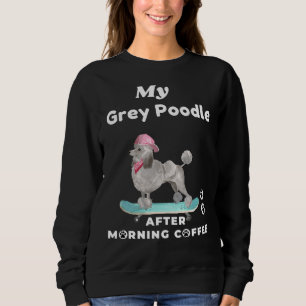 Niedlicher, lustiger "grauer Poodle Hund für Mama Sweatshirt