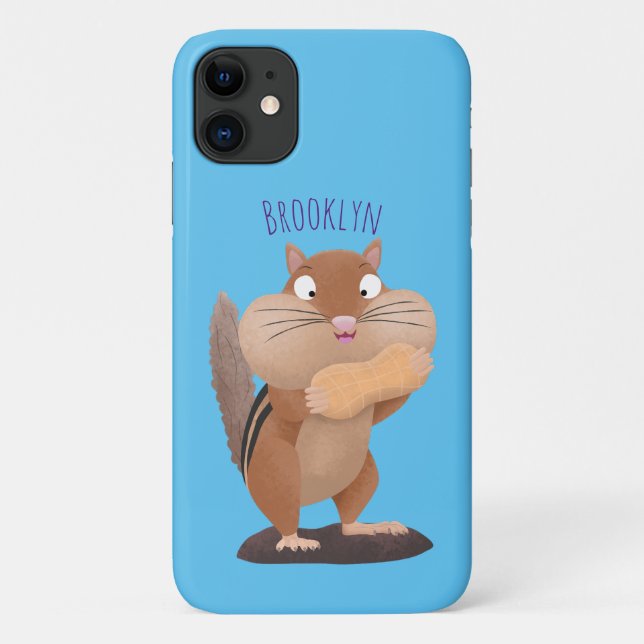 Niedlicher lustiger großer Wangen-Chipmunk-Cartoon Case-Mate iPhone Hülle (Rückseite)