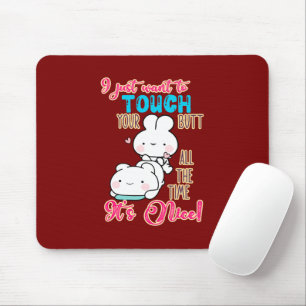 Niedlicher lustiger Hase, ich will einfach nur dei Mousepad