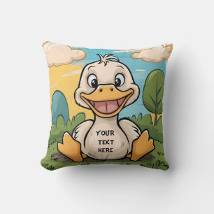 Niedlicher lustiger kleiner Cartoon-Ente fröhliche Kissen