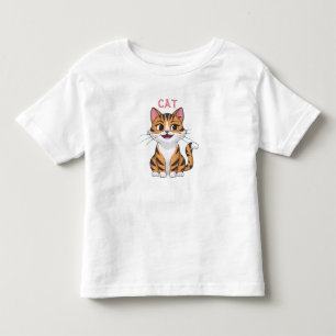 Niedlicher lustiger kleiner glücklicher Cat Kleink Kleinkind T-shirt