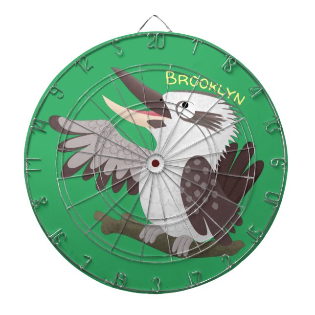 Niedlicher lustiger Lachen kookaburra Cartoon Dartscheibe (vorne)