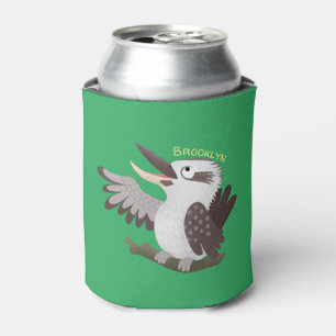 Niedlicher lustiger Lachen kookaburra Cartoon Dosenkühler