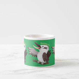 Niedlicher lustiger Lachen kookaburra Cartoon Espressotasse