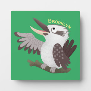 Niedlicher lustiger Lachen kookaburra Cartoon Fotoplatte