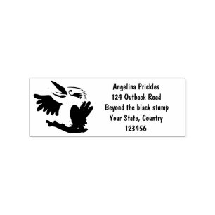 Niedlicher lustiger Lachen kookaburra Cartoon Gummistempel