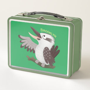 Niedlicher lustiger Lachen kookaburra Cartoon Metall Brotdose