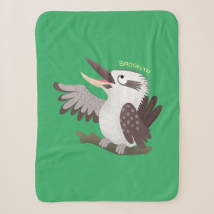 Niedlicher lustiger Lachen kookaburra Cartoon Sherpadecke