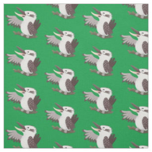 Niedlicher lustiger Lachen kookaburra Cartoon Stoff