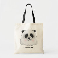 Niedlicher lustiger Panda. Moderne Cartoon tragen 