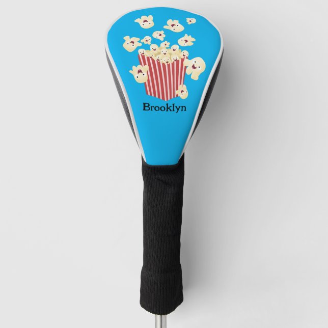 Niedlicher lustiger Popcorn-Cartoon Golf Headcover (Vorderseite)
