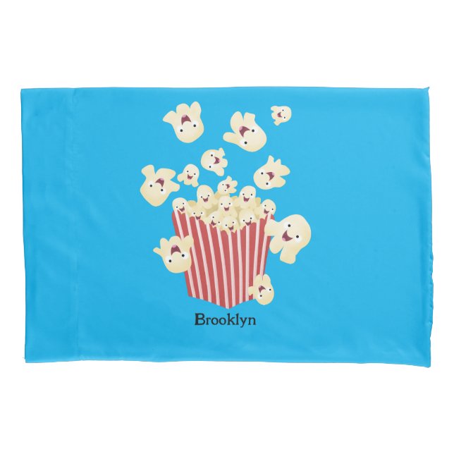 Niedlicher lustiger Popcorn-Cartoon Kissenbezug (Vorderseite)